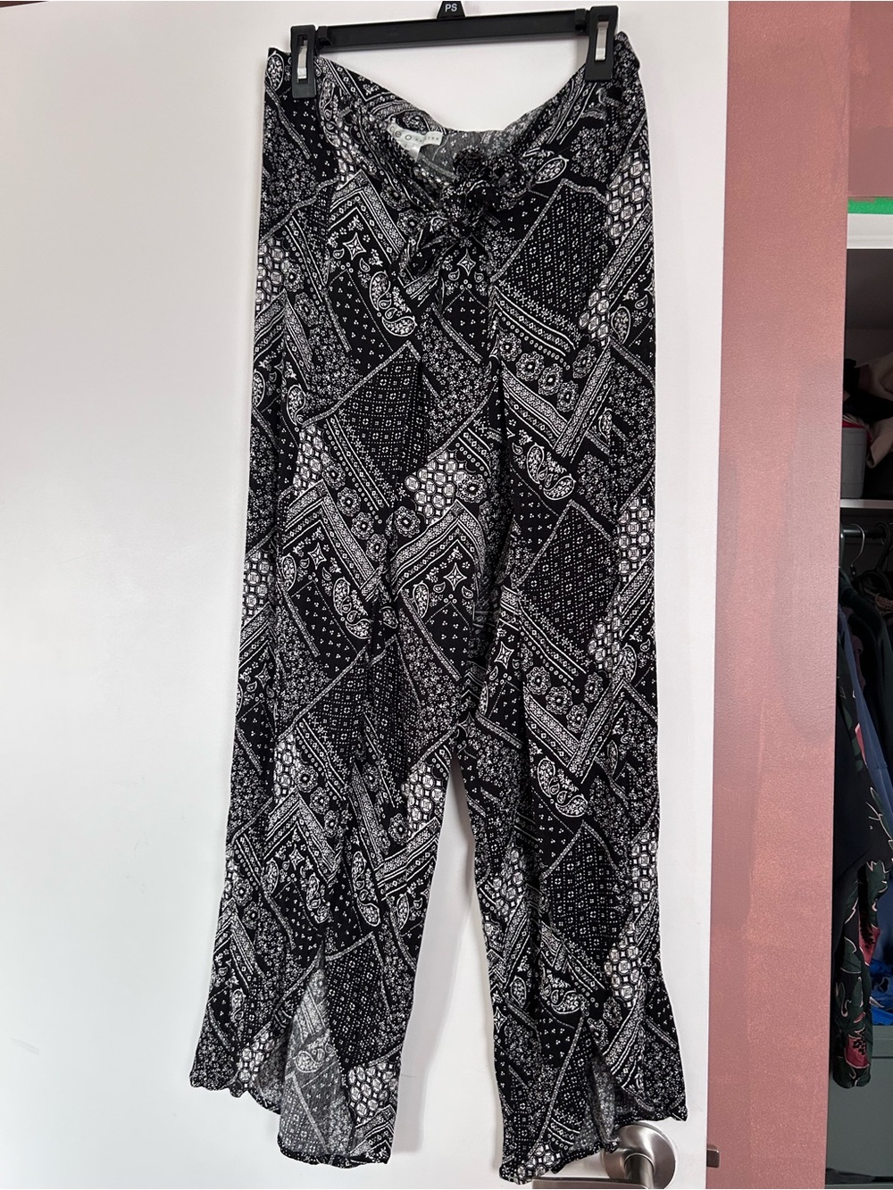 Women's Paisley Print Tulip culottes with bandana tie waist!